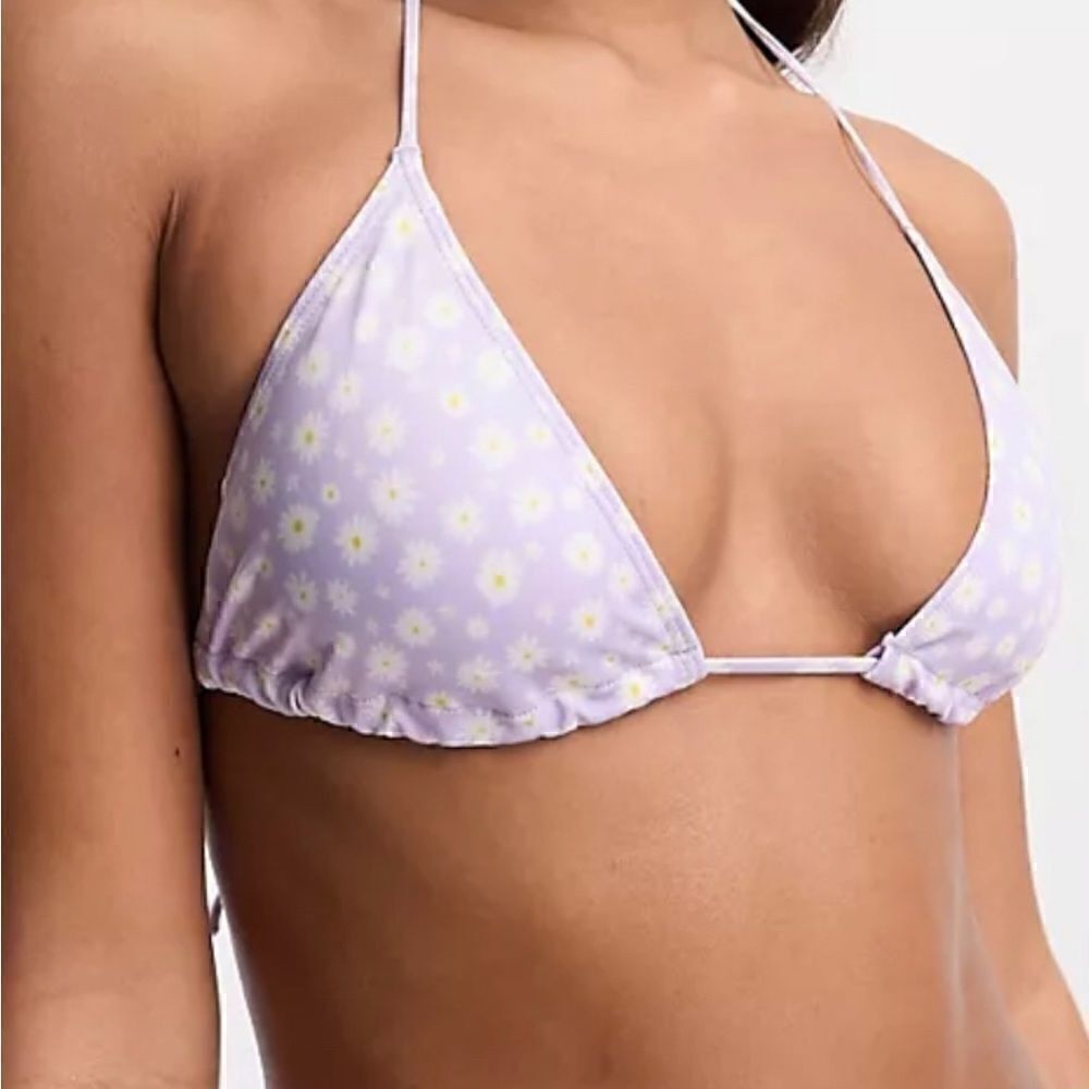 VDM the Label Marley Lilac Daisy Print Bikini Swim Top. Size XXL. NWT
